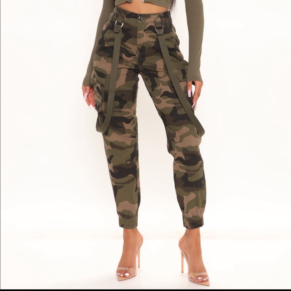 Fashion Nova Cargo Camo Pants